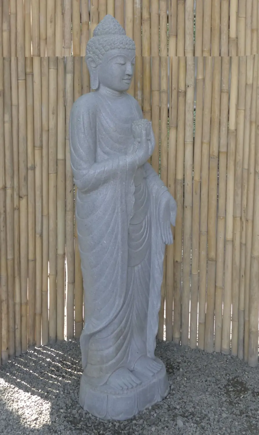  Product image 3 of the product “Standing Buddha with Lotus Flower, ca. 182cm H ”